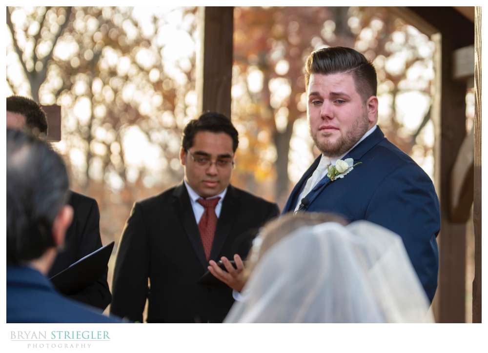 groom gets emotional
